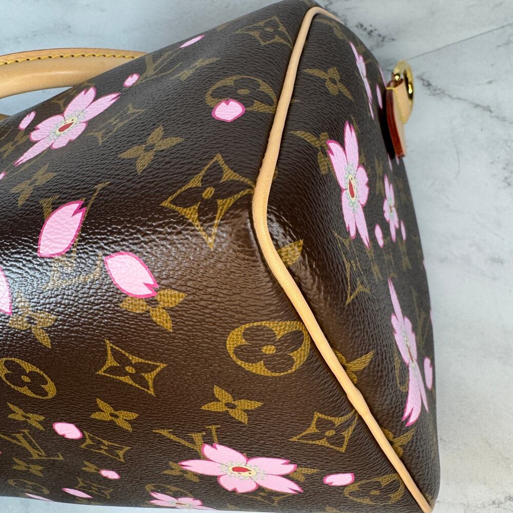 Louis Vuitton Murakami Bag Cherry Blossom Speedy 25 LV X TM Monogram Bandouliere - Picture 10 of 14